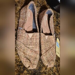 TOMS Multicolor Tweed Alpargata Slip-Ons Womens 12 New With Tags